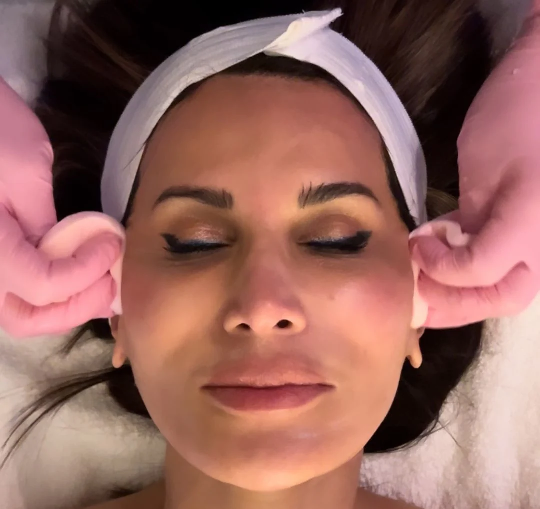 Woman receiving facial at Biospa