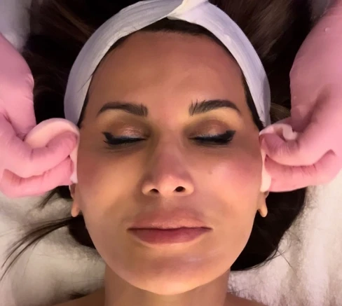 Woman receiving facial at Biospa