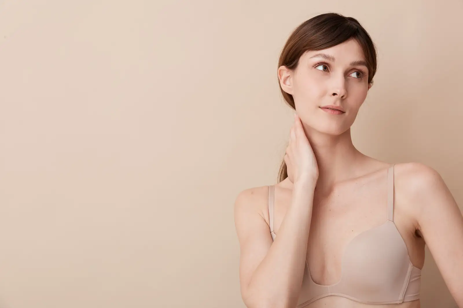 Portrait of a woman with smooth, radiant skin